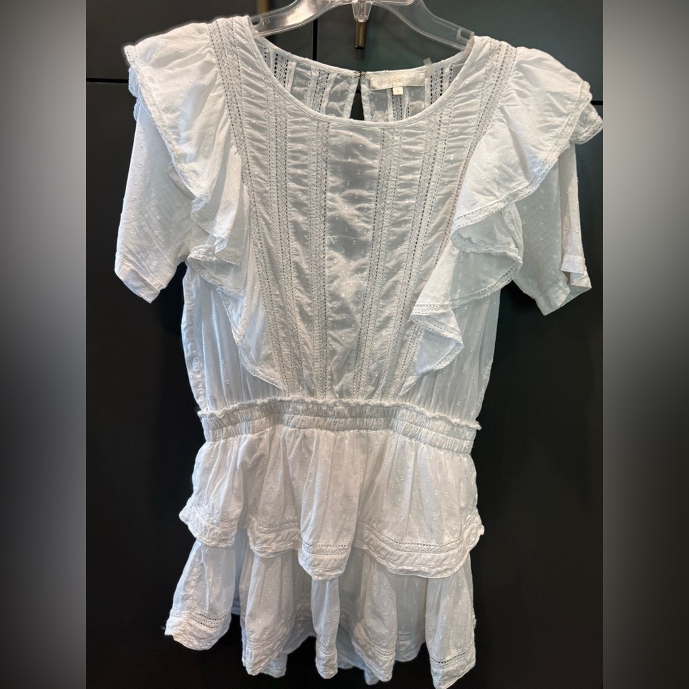 LoveShackFancy Natasha Heritage Mini Dress Womens Size L - Picture 3 of 5